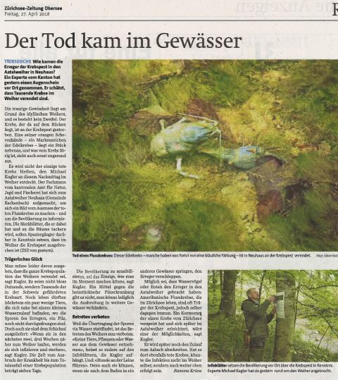 Zürichsee-Zeitung 27. April 2018